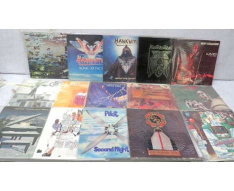 Fifteen Vintage Rock &amp; Pop LP's by Artists such as Hawkwind, Steve Miller, Queen, Little Feet, Clapton, etc. see photos.