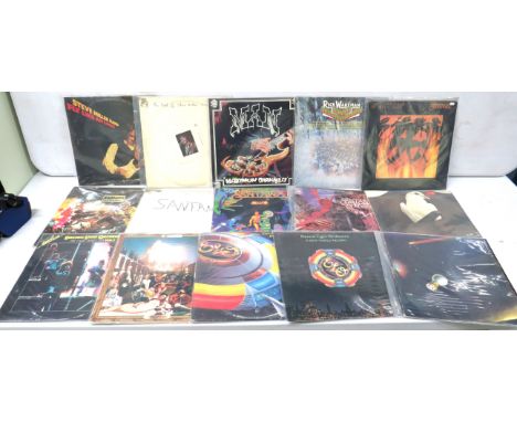 Fifteen Vintage Rock &amp; Pop LP's by Artists such as Steve Miller, Santana, Rick Wakeman,  ELO. See photos.