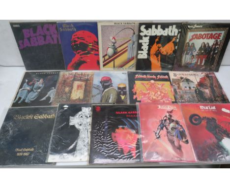 Fifteen Vintage Rock &amp; Pop LP's by Artists such as Black Sabbath, Judas Priest and Meatloaf. See photos.