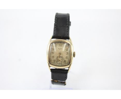 Vintage Elgin Art Deco Style Gold Tone Watch Hand-Wind Working 410642