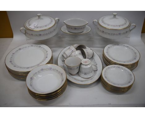 35+ Pieces of Noritake Dinner ware in the  'Lilac Time' Pattern. See photos. 