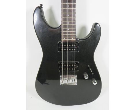 Squire Subsonic by Fender. Baritone Electric Guitar. In super condition with a Black Graphite colour Body, Rosewood Fretboard