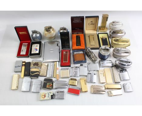 Cigarette / Pocket Lighter Job Lot Inc Vintage Table / Desk Zippo Ronson Etc x60 551289