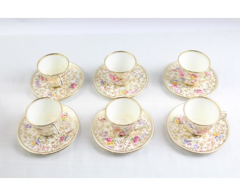 Hammersley &amp; Co Mid 20th Century Tea Cups &amp; Saucers, English Rose Patern 2566 x6 441567