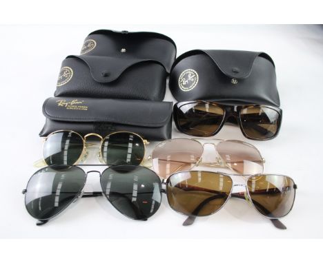 Collection of Designer Rayban Sunglasses Inc Cases x 5 701328