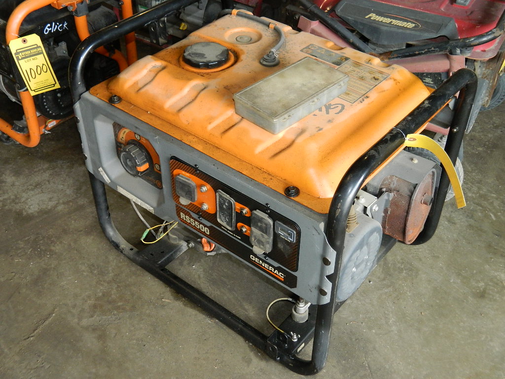  Option of lots: 1002, 1003, 1004  GENERAC RS5500 PORTABLE GENERATOR