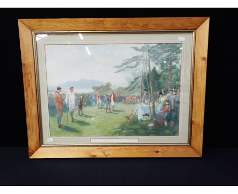 AN ADVERTISING PRINT FOR CANADIAN CLUB WHISKY; 'THE CLUB'S THE THING' believed to be a scene at Algonquin Golf Course, New Br
