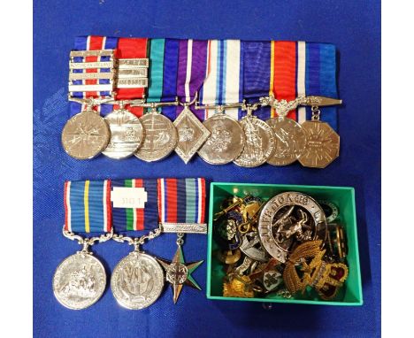 A GROUP OF SERVICE MEDALS AWARDED TO LIEUT R J FITZGERALD KRRC including Germany, Cyprus, Northern Ireland and Gulf, with a c