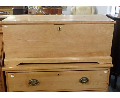 A 19TH CENTURY STRIPPED PINE TRUNK 