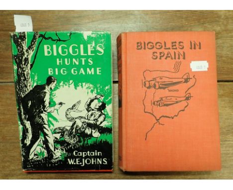 JOHNS, CAPTAIN W.E. - BIGGLES HUNTS BIG GAME' first edition, published by Hodder &amp; Stoughton, 1948 (price clipped dustwra