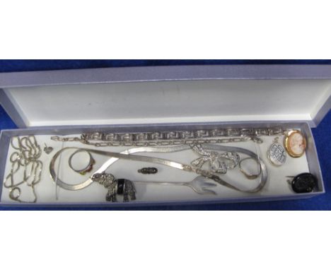 A collection of silver jewellery.(B.P. 24% incl. VAT)