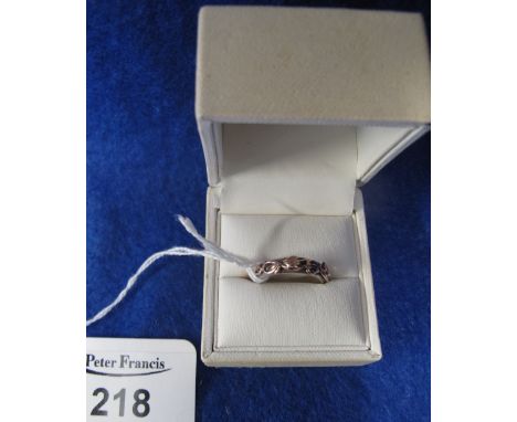 A silver Clogau ring highlighted in gold.(B.P. 24% incl. VAT)