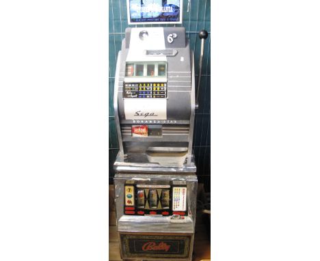 Vintage Sega strike a bonanza one arm bandit together with a Bally one arm bandit. (2) (B.P. 24% incl. VAT)