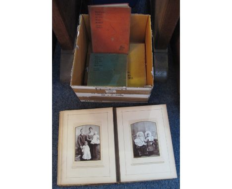Box comprising commemorative ephemera to include The Coronation Book 1953, My Fair Lady souvenir book etc., together with a V