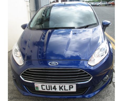 TO BE SOLD AT 12PM (MIDDAY).2014 Ford Fiesta 5 door hatch motor carCU14 KLP1 litre Ecoboost five speed manual gearbox.  Alloy