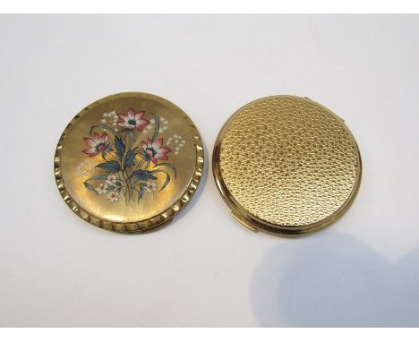 A Stratton yellow metal compact with a Kigu of London example