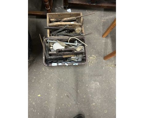 Two boxes of various tools