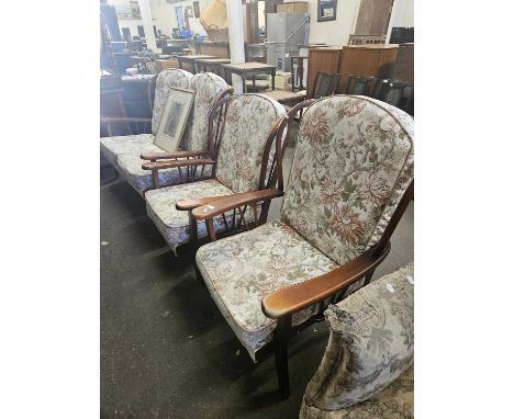 A retro stick back three piece suite
