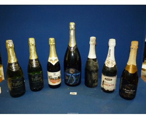 Six bottles of sparkling wine and a Magnum of Champagne including Tiffany, Henri Abele, etc.