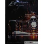 Three F1 Grand Prix signed advertising posters,