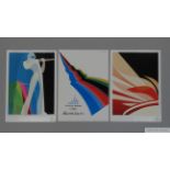 Three Torino 2006 Winter Olympic Games poster cards,