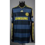 John Obi Mikel blue and yellow No.12 Chelsea long-sleeved shirt, 2009-10