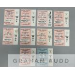 Collection of Ten 1966 World Cup ticket stubs