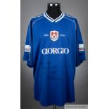 Stuart Nethercott blue No.15 Millwall short-sleeved Anniversary shirt, 2000-01
