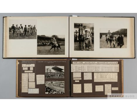 Two privately-compiled horse racing albums relating to Solna Joel and Harry Thomson Jones,
both large cloth-bound oblong albu