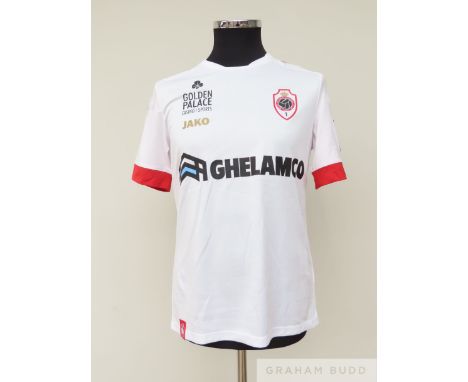 Sander Coopman white Royal Antwerp no.20 away shirt, 2020-21,
match-issue, Jako, M, short-sleeved with PRO LEAGUE sleeve badg