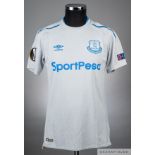 Ademola Lookman grey and blue No.31 Everton Europa League short-sleeved shirt, 2017-18