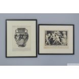 Two Mr Punch Olympic Games prints,