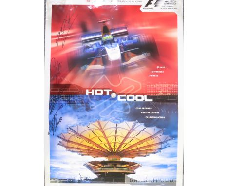 Four F1 Grand Prix signed advertising posters,&nbsp;
comprising Gran Premio De Europa Jerez 14-16 October 1994, signed in bla