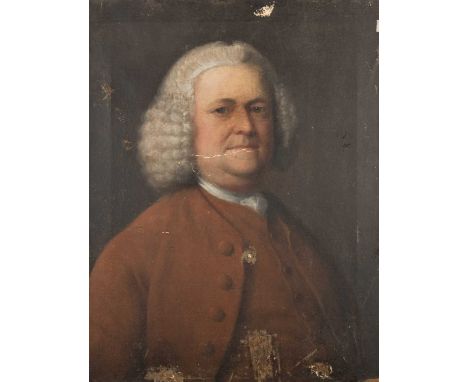 ATTRIBUTED TO JOHN THEODORE HEINS (1697-1756) PORTRAIT OF THE REVEREND JOHN CLUBBE (c.1703-1773)  Oil on canvas, unframed   6
