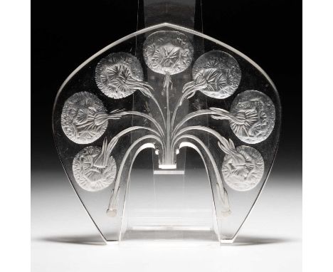RENÉ LALIQUE (FRENCH, 1860-1945), 'VEILLEUSE PISSENLIT', A TIARA NIGHT LIGHT STOPPER, DESIGNED 1914 clear glass, press-moulde