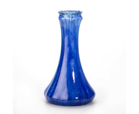 A PILKINGTON ROYAL LANCASTRIAN VASE, CIRCA 1913-23 the bottle-shaped body covered in a blue glaze, impressed factory mark, no