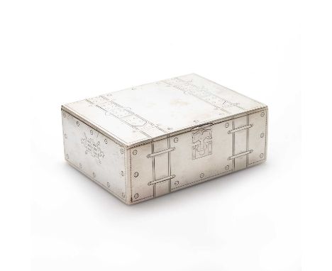 A RUSSIAN SILVER NOVELTY TROMPE L'OEIL BOX makers mark IF in Cyrillic for Ivan Ivanovich Futikin, assay mark for Aleksandr Al