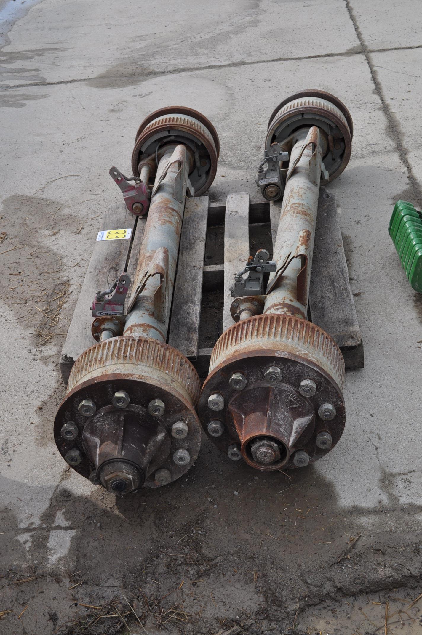 15,000 lb Dexter axles with 10 bolt oil bath hubs, Scam brakes