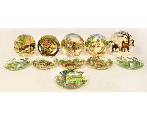 Six Wedgwood and five Spode collectors' plates (11).