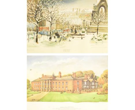 After ALBIN TROWSKI (1919-2012); two signed limited edition coloured print "Albert Square", signed in pencil, numbered 174/50