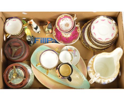 A quantity of mixed ceramics including a Cauldon part tea service comprising five tea plates and six cups and saucers, three 