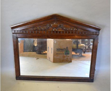 A 19th Century Mahogany Wall Mirror Of Architectural Form, 88cm by 103cm 