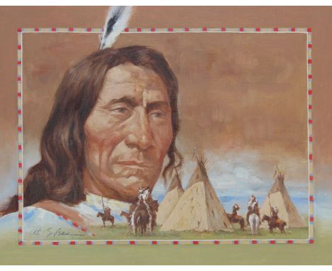 Hodges Soileau (American, B. 1943) "Red Cloud" Signed lower middle. Original Oil painting on Canvas laid on Foam Board. Prove