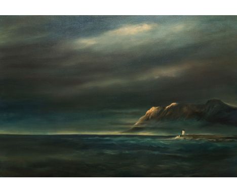 John Stein (South African 1942-) LIGHT HOUSE signed and dated 2018 on the reverse oil on canvas 110 by 160cm 