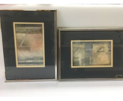 Two 20th Century British watercolours by R Maddalena, signed and dated, approx 26cm x 34cm.