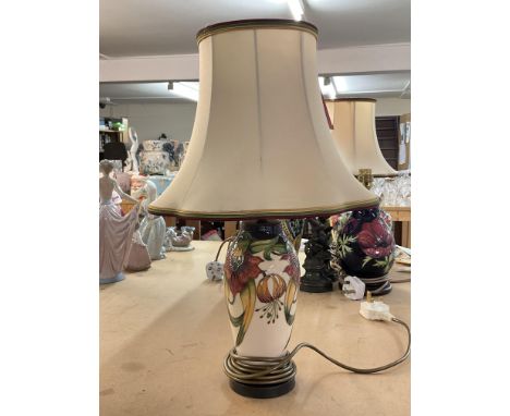 A moorcroft Annalily lamp and shade.