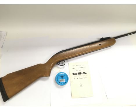 A BSA Airsporter air rifle. Supplied with instruction leaflet, pellets and carry case.