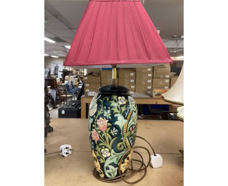 A Moorcroft Golden Lily lamp and shade.