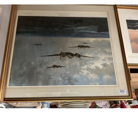 2 framed and signed limited edition prints â€œThe First Blowâ€ & â€œThe Night Hunterâ€ by Gerald Coulson with additional pilo