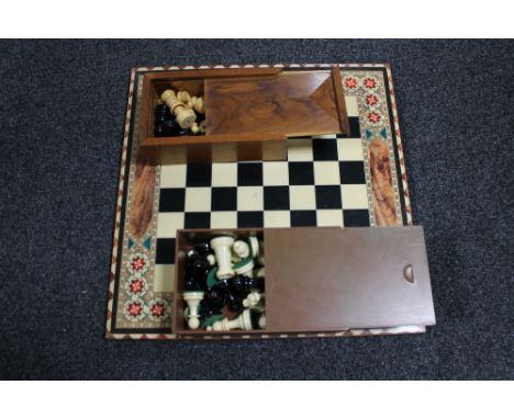 : Chess Board Mini Piano Wooden Russian Hand-Carved Game Set :  Toys & Games